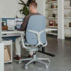 Büro Drehstuhl blau Drehstühle Bürostuhl mit Armlehnen Zody LX