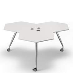 Konferenztische Büro Rolltisch Konferenztisch fahrbar Rolltische grau Büromöbel, Kinnarps, Trixagon Tisch
