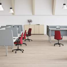 Schreibtisch ausziehbar Büro Schreibtische Teamarbeit Tisch höhenverstellbar Büromöbel ergonomisch, Kinnarps, Polaris