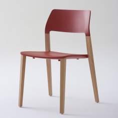 Besucherstuhl Holz Besucherstühle rot Konferenzstühle Cafeteria/ Mensa Stühle Brunner halm