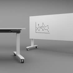 Rolltisch Besprechungstisch fahrbar Rolltische klappbar Klapptisch Whiteboard NowyStyl XIO 2.0 Konferenztisch
abklappbare Tischplatte