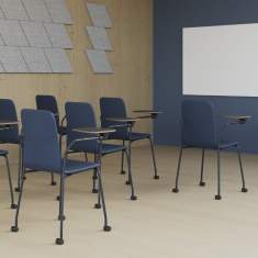 Besucherstuhl mit Rollen Besucherstühle blau Seminarstuhl Schulungstuhl mit Tisch Nowy Styl Vapaa