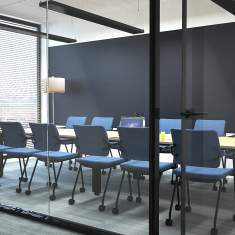 Besucherstuhl blau Besucherstühle mit Rollen Konferenzstühle mit Armlehnen Konferenzstuhl Nowy Styl, 2ME