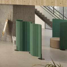 Stellwand grün Trennwand Büro Nowy Styl akustik Stellwände Privi