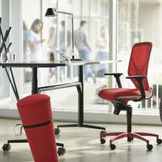 Wilkhahn Stuhl ergonomisch Drehstühle rot Bürostühle Design Wilkhahn, IN Bürostuhl