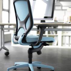 Büro Drehstuhl Stuhl moderner Bürostuhl Design blau Wilkhahn, IN Bürostuhl