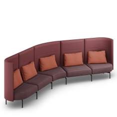 modulare Sofas Lounge Sofa mit Trennwand Brunner oval