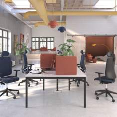 Büro Drehstuhl blau Drehstühle Bürostuhl mit Armlehnen Nowy Styl Utila