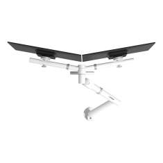 Monitorärme weiss Monitorhalterung doppelt Tischklemme, Kabellochbefestigung, Monitor-Befestigung Dataflex Viewgo pro Monitorarm - Schreibtisch 640
