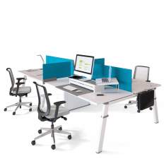 Doppel-Schreibtisch modern| Büro Schreibtische Holz Steelcase, Fusion Bench