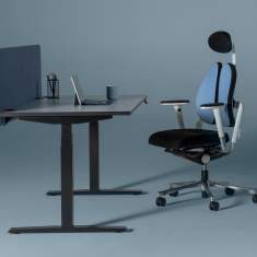 Bürostuhl mit Kopfstütze Bürodrehstuhl blau Drehstühle ergonomisch Nowy Styl xenium duo-back