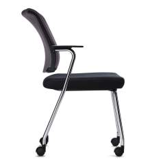 Stuhl grau Besucherstühle mit Rollen Konferenzstühle, Sedus, netwin Besucherstuhl