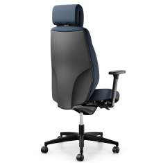 Giroflex Bürostuhl ergonomischer Bürodrehstuhl blau Drehstühle Büro Drehstuhl mit Kopfstütze giroflex 60