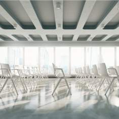 Besucherstuhl weiss Kunststoff Besucherstühle stapelbar Konferenzstühle mit Armlehnen Cafeteria Stühle, Brunner, A-Chair 9709/A