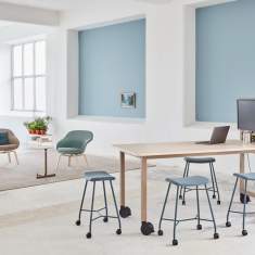 Schreibtisch auf Rollen Holz Rolltisch rollbare Schreibtische modern Büromöbel schwedisches Design, Materia, Vagabond Screen