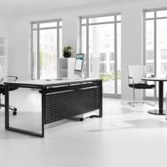 Schreibtisch schwarz, Büromöbel Schreibtisch, Design Schreibtische schwarz, höheneinstellbare Arbeitsplätze Middel, i5-System