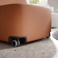 Loungesessel orange Sessel Lounge Brunner pads
mit Rollen
