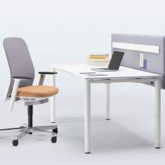 Weißer Schreibtisch modern Büromöbel Schreibtische weiß Bürotisch Bene Basic