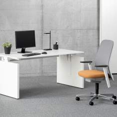 Weißer Schreibtisch modern Büromöbel Schreibtische weiß, Bene, Classic