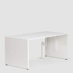 Weiße Schreibtisch modern Büromöbel Schreibtische weiss Bene CLASSIC PURE
