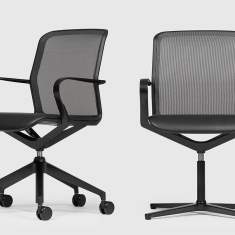 Bürodrehstuhl schwarz Bürodrehstühle  Netzgewebe Bürostuhl mit Armlehnen, Bene, Filo Chair