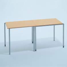 Schulungstisch fahrbar Schulungstische Rolltisch weiss Bene, Mobile_Com Table
rechteckige Tischplatte