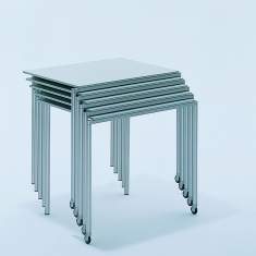Schulungstisch fahrbar Schulungstische Rolltisch weiss Bene, Mobile_Com Table
rechteckige Tischplatte