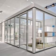 Raumsystem Glas Büroakustik Glasbox Akustik Akustikelemente Bene Akustikwände R-Platform
