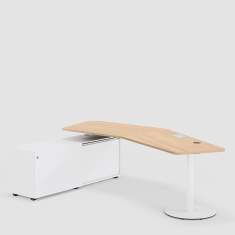 Massivholz Schreibtisch modern Büromöbel Schreibtische Holz Bene, Consult