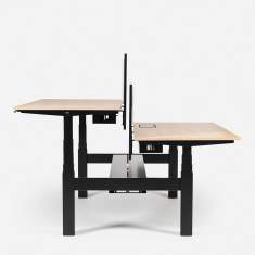 Höhenverstellbarer Schreibtisch elektrisch ergonomische Schreibtische für 2 Leute Bene LEVEL PURE LIFT TWIN
Doppelarbeitsplatz