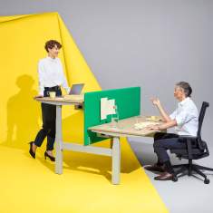 Höhenverstellbarer Schreibtisch elektrisch ergonomische Schreibtische für 2 Leute Bene LEVEL PURE LIFT TWIN
Doppelarbeitsplatz