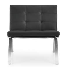 Loungesessel schwarz Leder Büro Clubsessel Design Loungemöbel,, Girsberger, Modell 1600