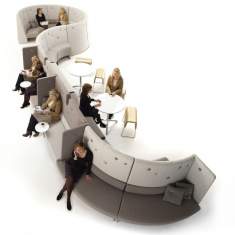 Möbel für Warte und Empfangsbereiche | Modulare Sitzgruppen, Materia, Le Mur