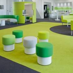 Möbel für Warte und Empfangsbereiche | Hocker | Polsterhocker, Bene, PARCS Pop-up Stool