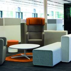 Bene Sessel Büro Clubsessel Design Loungesessel Loungemöbel Set, Bene, PARCS Wing Chair