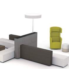 Möbel für Warte und Empfangsbereiche | Modulare Sitzgruppen | Sitzinseln, Bene, PARCS Causeway