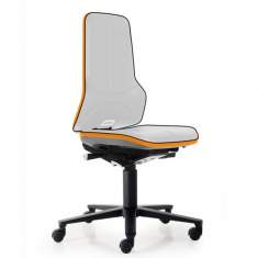Bimos Stühle ergonomische Bürostühle grau orange  Schreibtischstuhl ergonomisch, Bimos (Interstuhl), Labor Neon