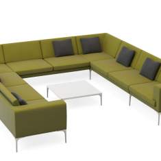 Lounge Set Loungesofa grün Orangebox vale