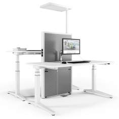 Elektrisch höhenverstellbarer Schreibtisch Schreibtische Schreibtisch Höhenverstellbar, Assmann Büromöbel, Applica Docking System