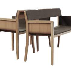 Besucherstuhl Holzschale schwarz Konferenzstühle Cafeteria Stühle, rosconi, Objektmöbel - li-lith