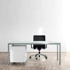 Kleiner Schreibtisch modern Büromöbel Schreibtische weiß Intersit, E 06