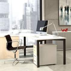 Weißer Schreibtisch Büro kleine Schreibtische Design  Geramöbel, 4 Fuß Flex