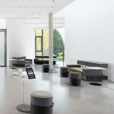 Möbel für Warte und Empfangsbereiche | Hocker | Polsterhocker, Brunner, plot Hocker