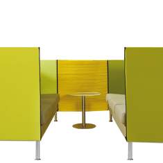 Clubsessel hoher Rücken grau gelb Loungesessel Büro Akustik SMV Sitz- & Objektmöbel, Manhattan HalfBack