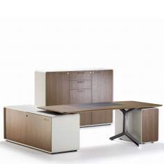 Chefzimmer, Design, Holz, mit Sideboard, SITAG, Direktionsmöbel SITAGINLINE EXCLUSIVE