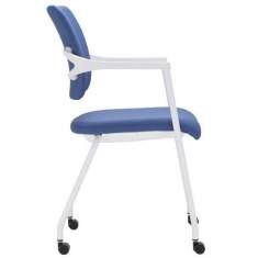 Besucherstuhl blau Besucherstühle mit Rollen Konferenzstühle mit Armlehnen Konferenzstuhl Nowy Styl, 2ME