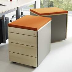 Rollcontainer Büro Bürohocker, Nowy Styl, SQart Büroschubladenschrank