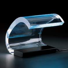 Tischlampe modern Schreibtischlampe Design LED Tischleuchte Glas, Oluce, Acrilica
