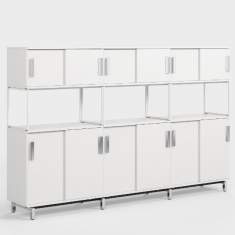 Büromöbel Schränke modular Büroschränke weiß , Kinnarps, Space