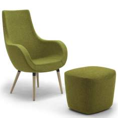 Lounge Sessel Stoff grün Sessel Büro Design , fm Büromöbel, Pirum